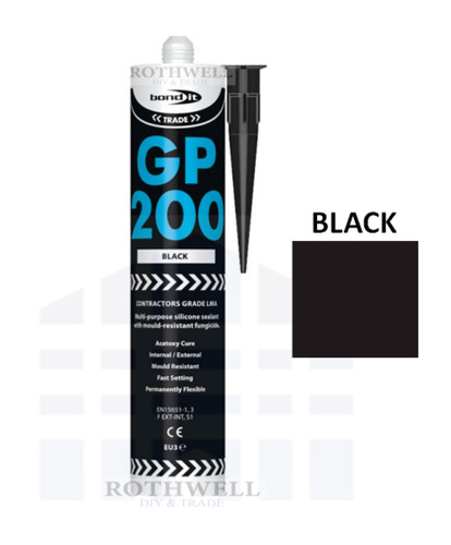 Black silicone bond - black,