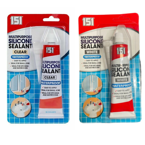 Silicone sealant clear white - clear, &