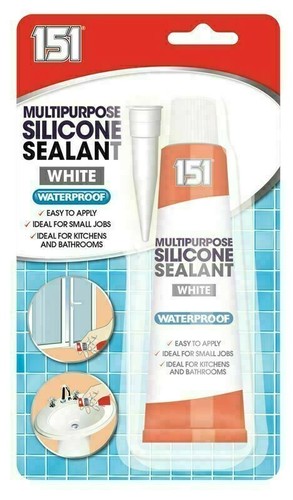 White silicone sealant - white,